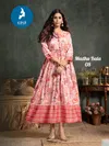 Madhu bala By Kaya Capsul Print With Foil Anarkali Gown Wholesale Market