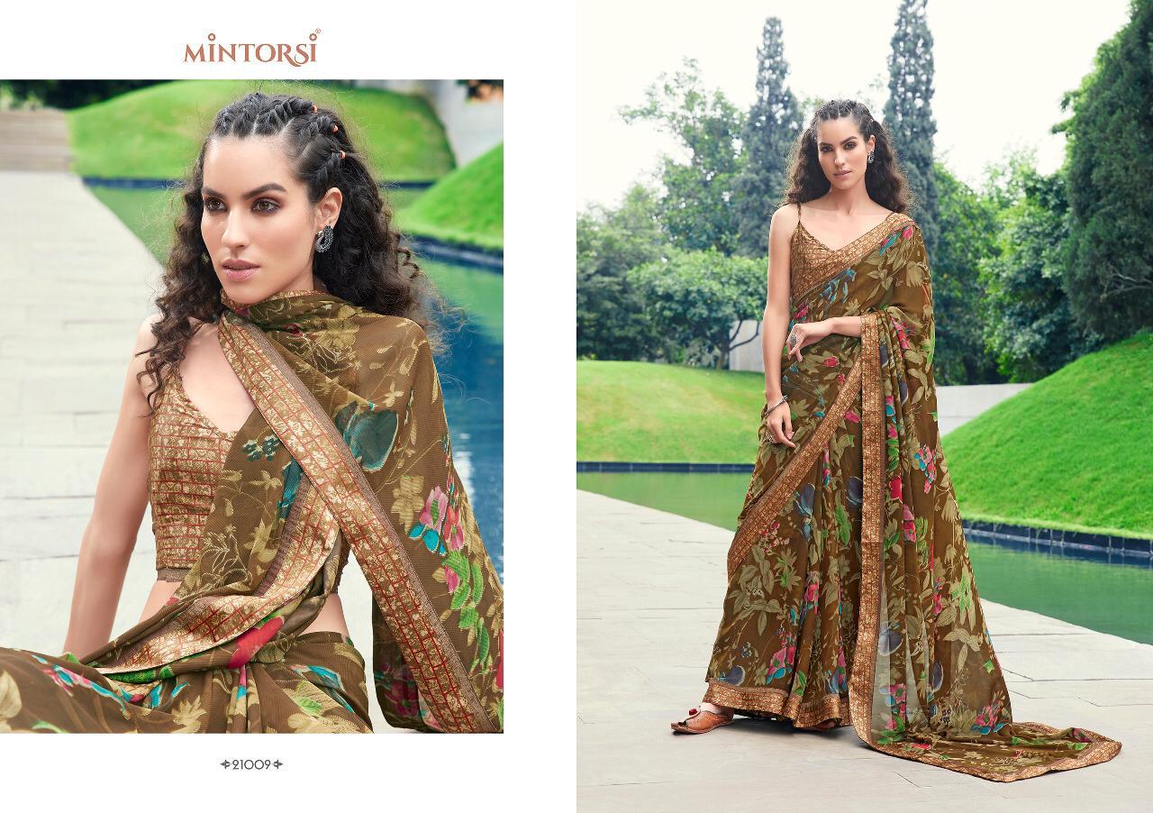 Tejal Mintorsi Weightless with satin lace and satin blouse Printed Designer Daily Wear and Party Wear Saree Collections