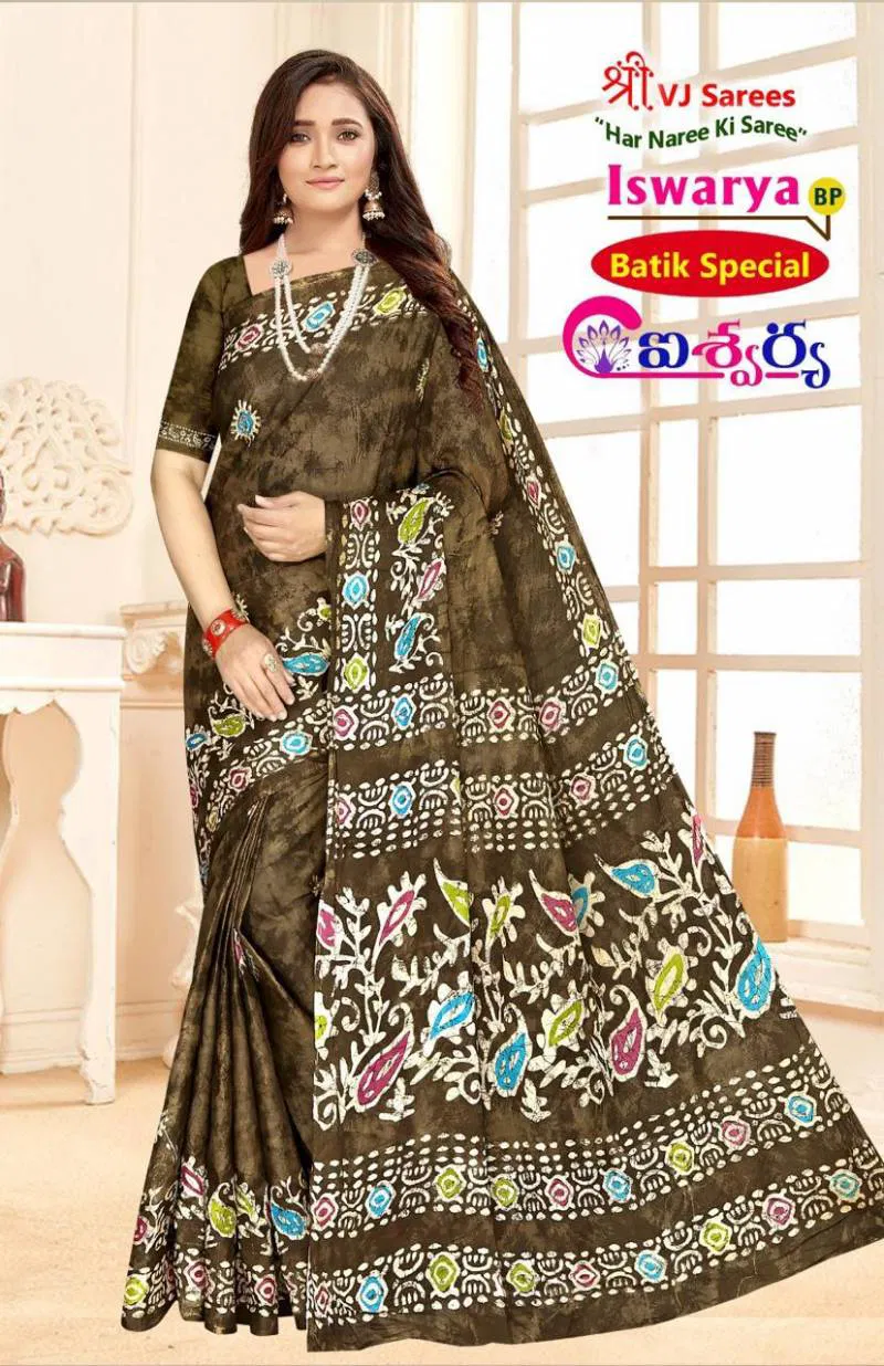Iswarya Batik Speical Vol 01 By Vj Cotton Printed Saree Wholesale Market In Surat With Price