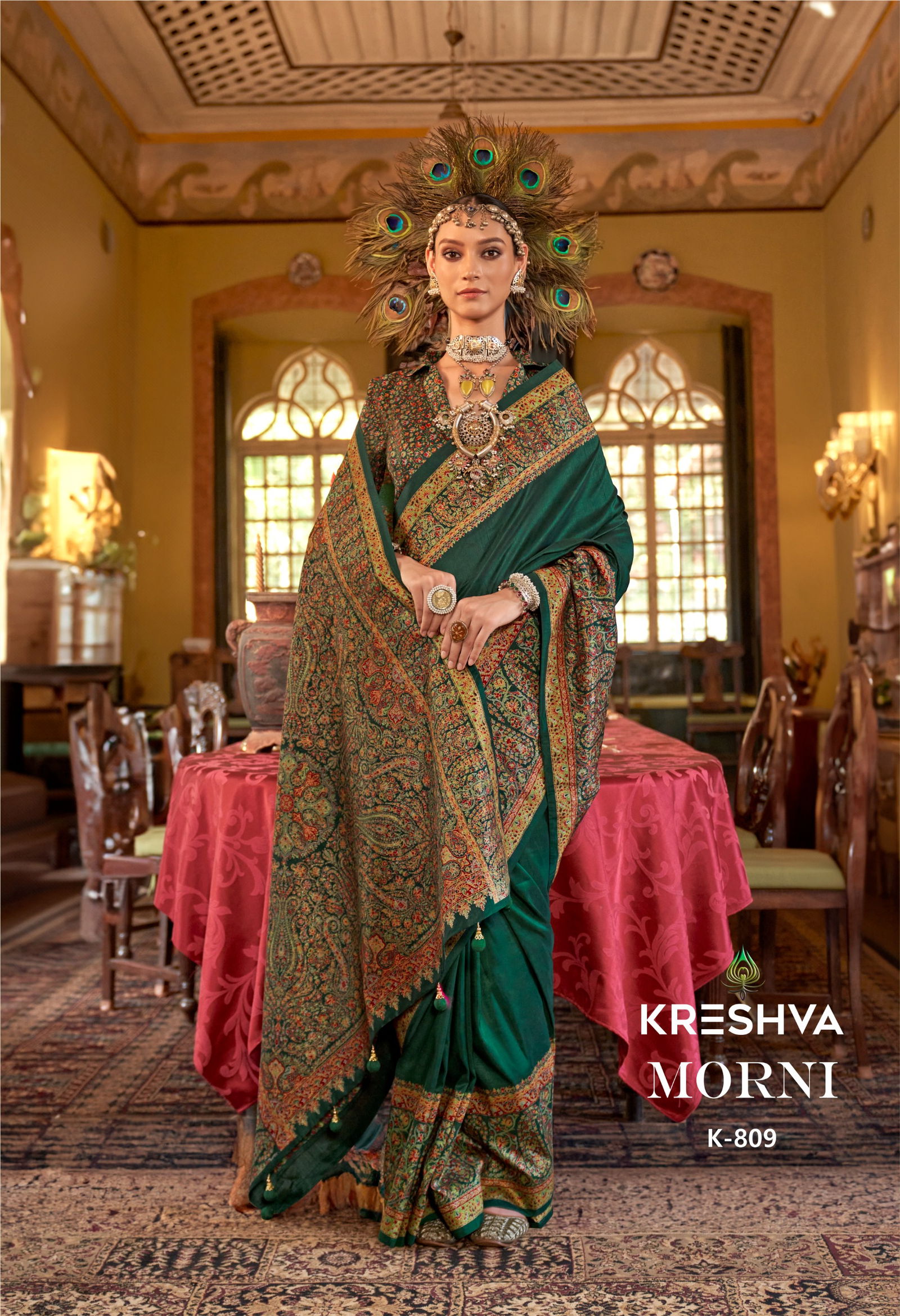 Morni By Kreshva P V Silk Wedding Wear Saree Suppliers In India