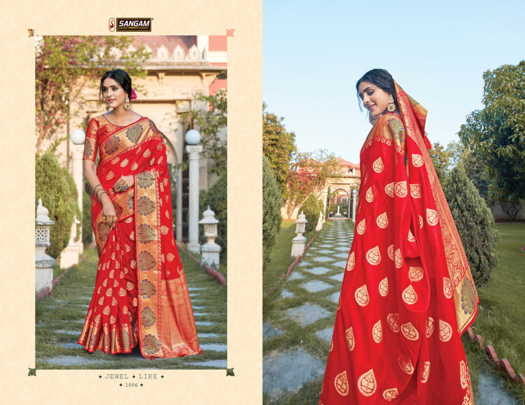 Sangam Kanupriya Latest Fancy Designer Heavy Pure Soft Silk Festive Wear Silk Saree Collection
