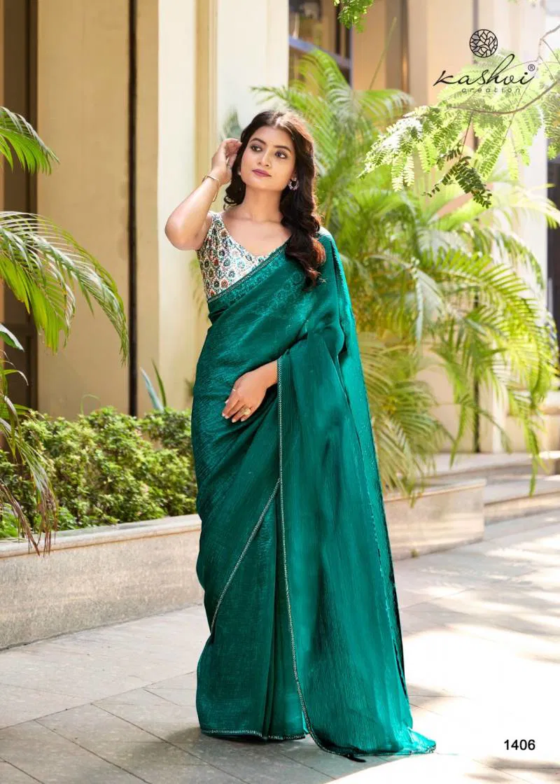 Neel Vol 14 By Kashvi Mono Satin With Swarovski Work Saree Wholesale Market In Surat