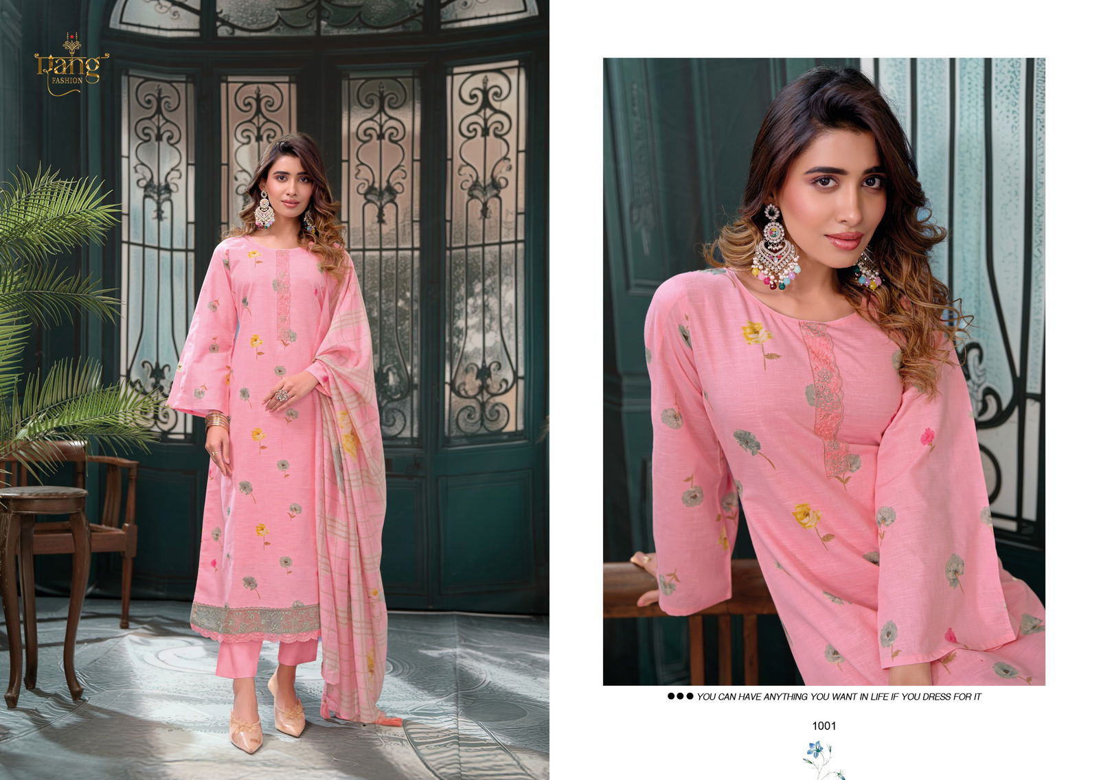Aaleen By Rang Viscose Linen Printed Salwar Kameez Wholesale In India
