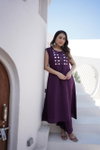 Naisha K 714 Vertican Manual Work A Line Online Kurti With Bottom Wholesale
