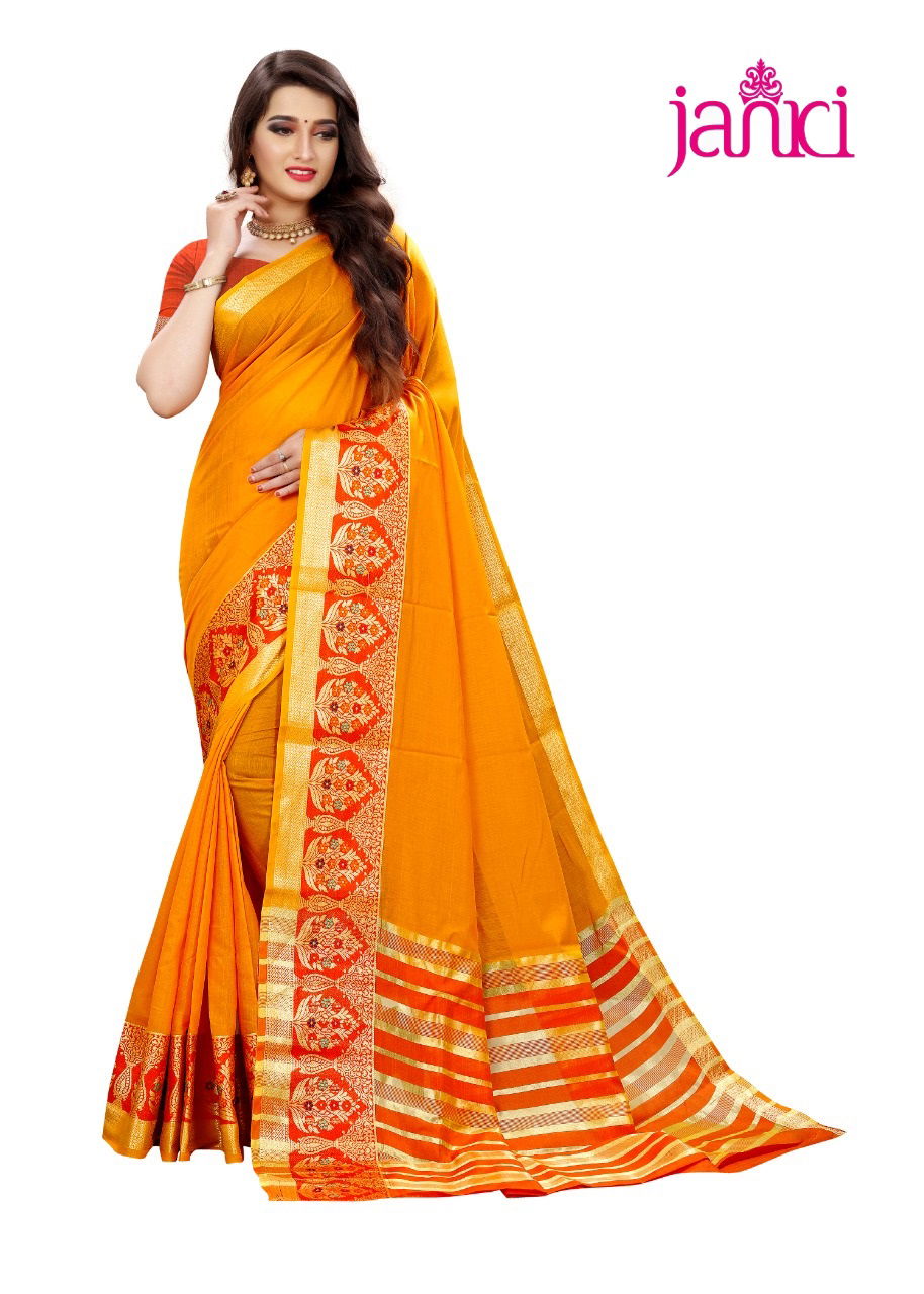 Janki Latest Designer Festive Wear Printed Linen Satin Silk Saree Collection 