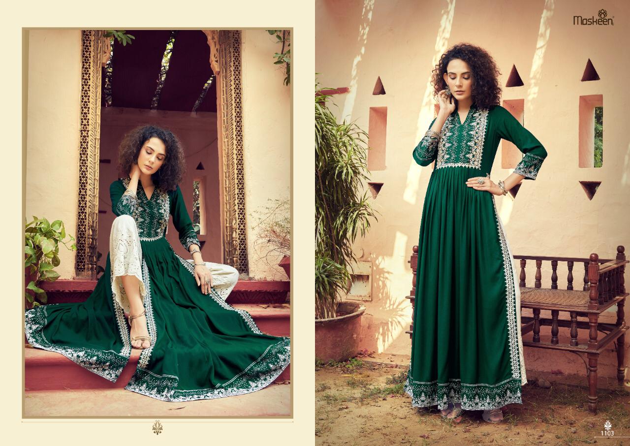 MAISHA MONSOON Latest Heavy Designer Festive Wear Fancy Rayon Printed And Handwork Palazzo With Kurtis Readymade Collection