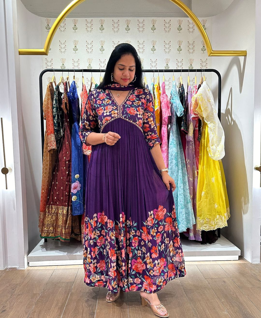 Akshar Premium Digital Print aaliya Cut Anarkali Kurti Bottom With Dupatta Catalog