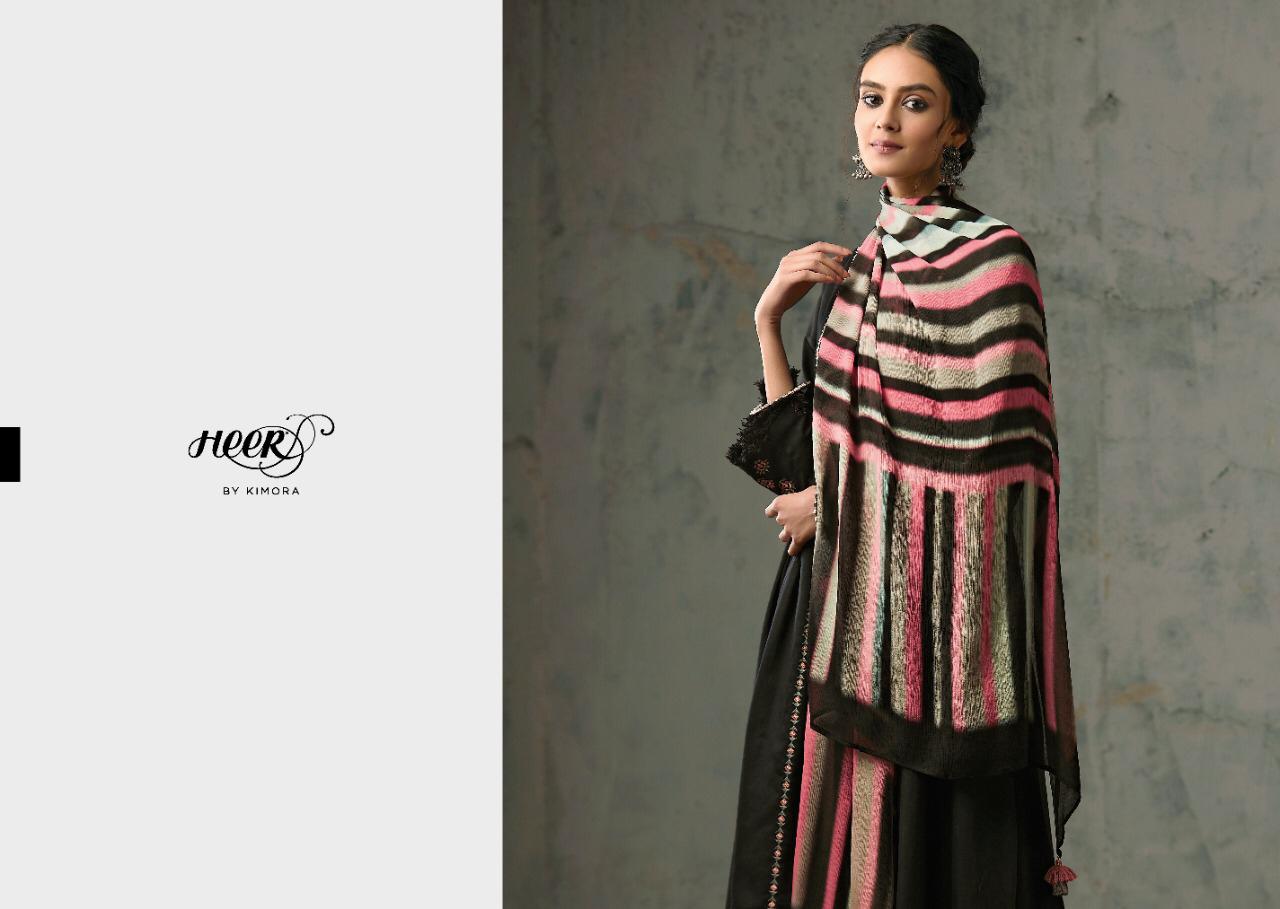KIMORA BOONDH Latest Designer Fancy Festive Wear Pure Finest Cotton Satin With Embroidery on Neckline And Sleeves Salwar Suit Collection