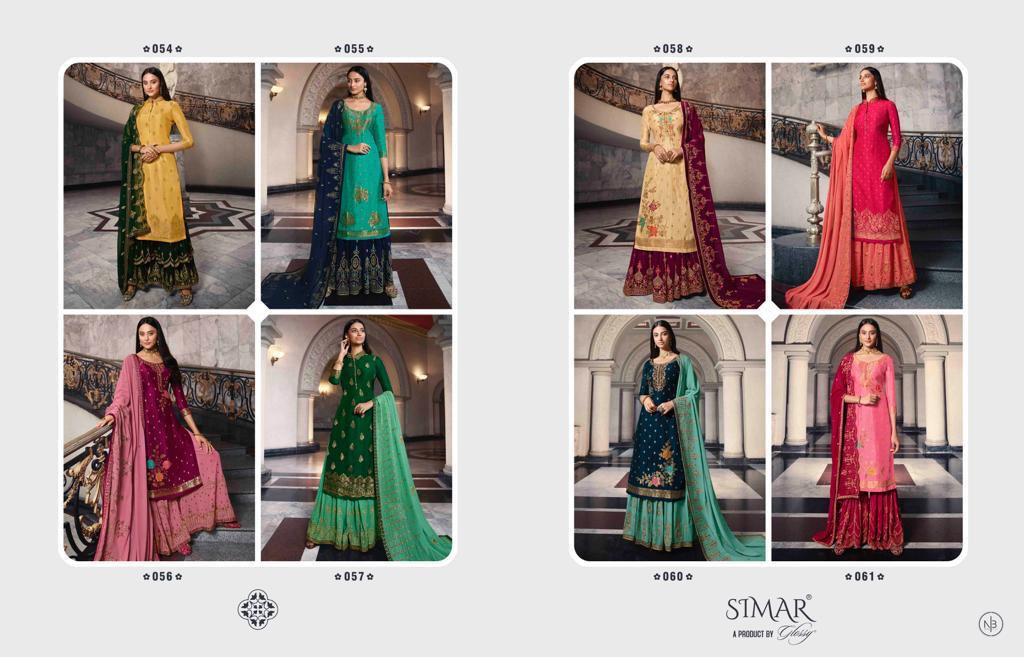 Glossy Aasma Latest Heavy Festive Wear Designer Pure Dola Jacquard With Swarovski Work Suit Collection  
