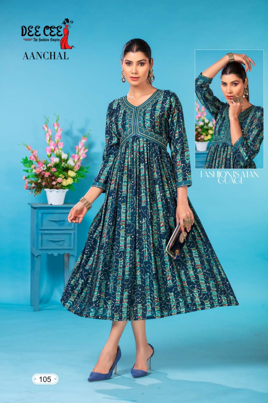 Aanchal By Deecee Alia Cut 101 To 106 Series Printed Kurtis wholesale