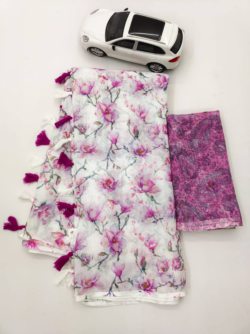 Mg 145 Mangalya  Linen Digital Printed Designer Saree catalog 