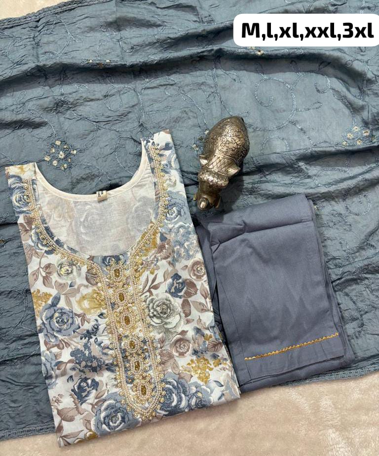 Virat Hand Work Kurti With Bottom Dupatta Catalog