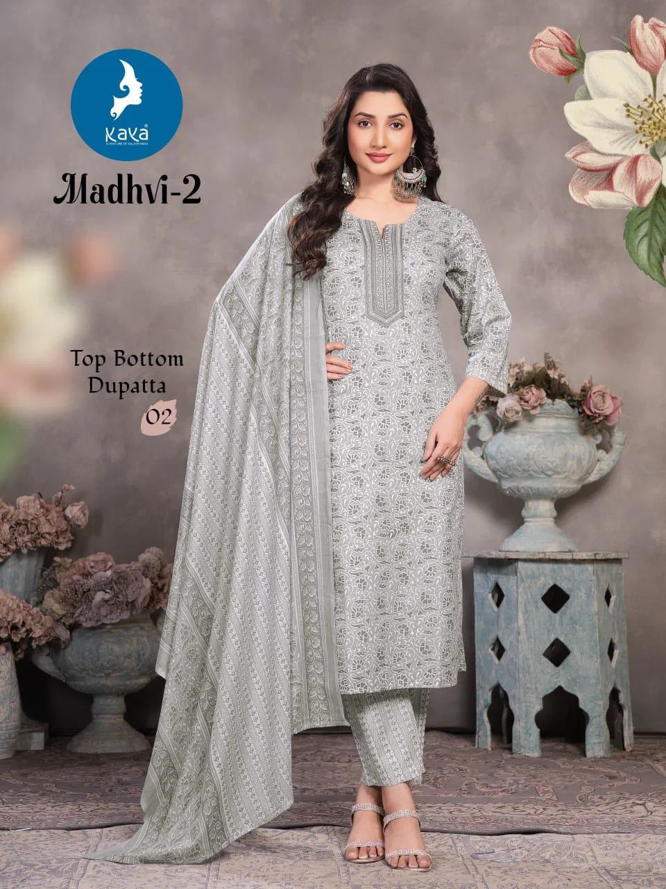 Madhvi 2 By Kaya Cotton Printed Kurti With Bottom Dupatta Exporters In India