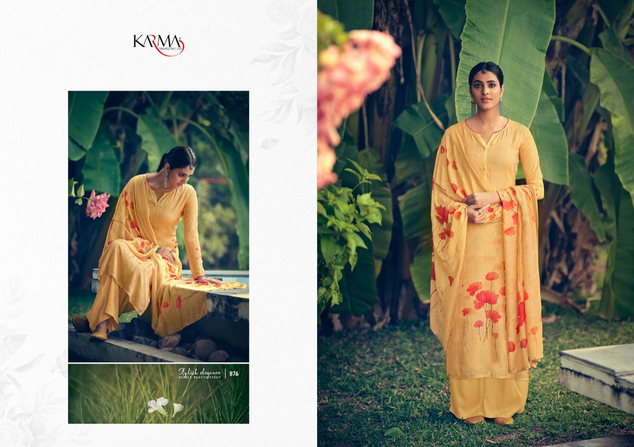 Karma Riwaaz Latest Maslin Embroidery Digital Printed Salwar Kameez Collection 
