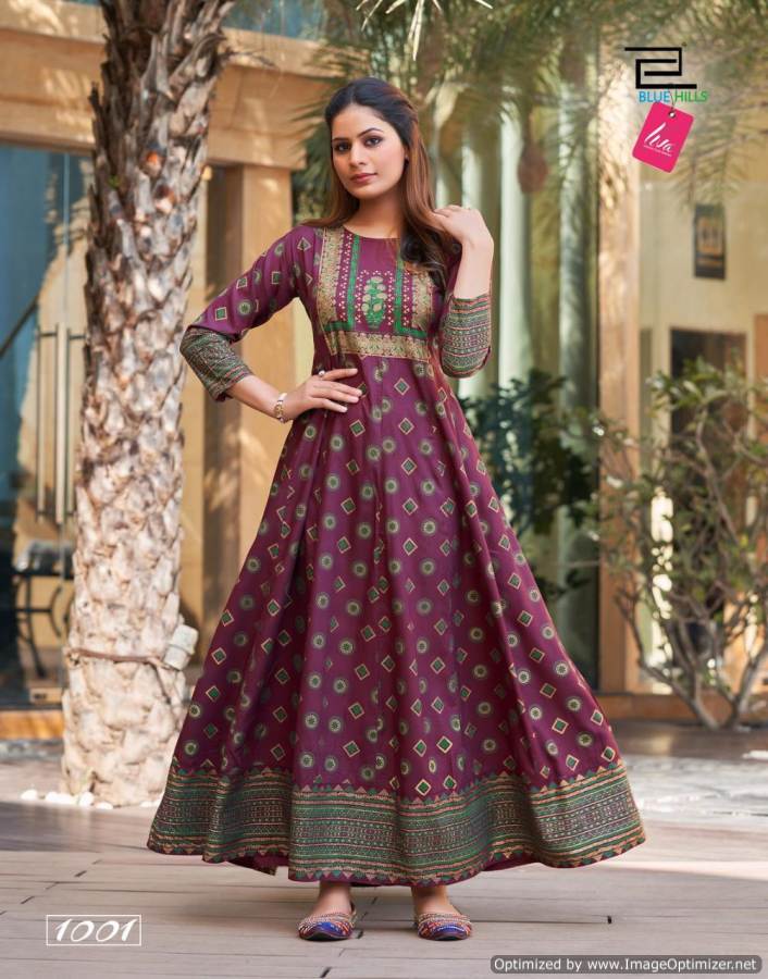 Blue Hills Glamour 5 Latest Designer Party Wear Long Kurti Collection