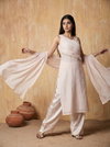 Tew 019 Silk Organza Designer Kurti With Bottom Dupatta Wholesale In India