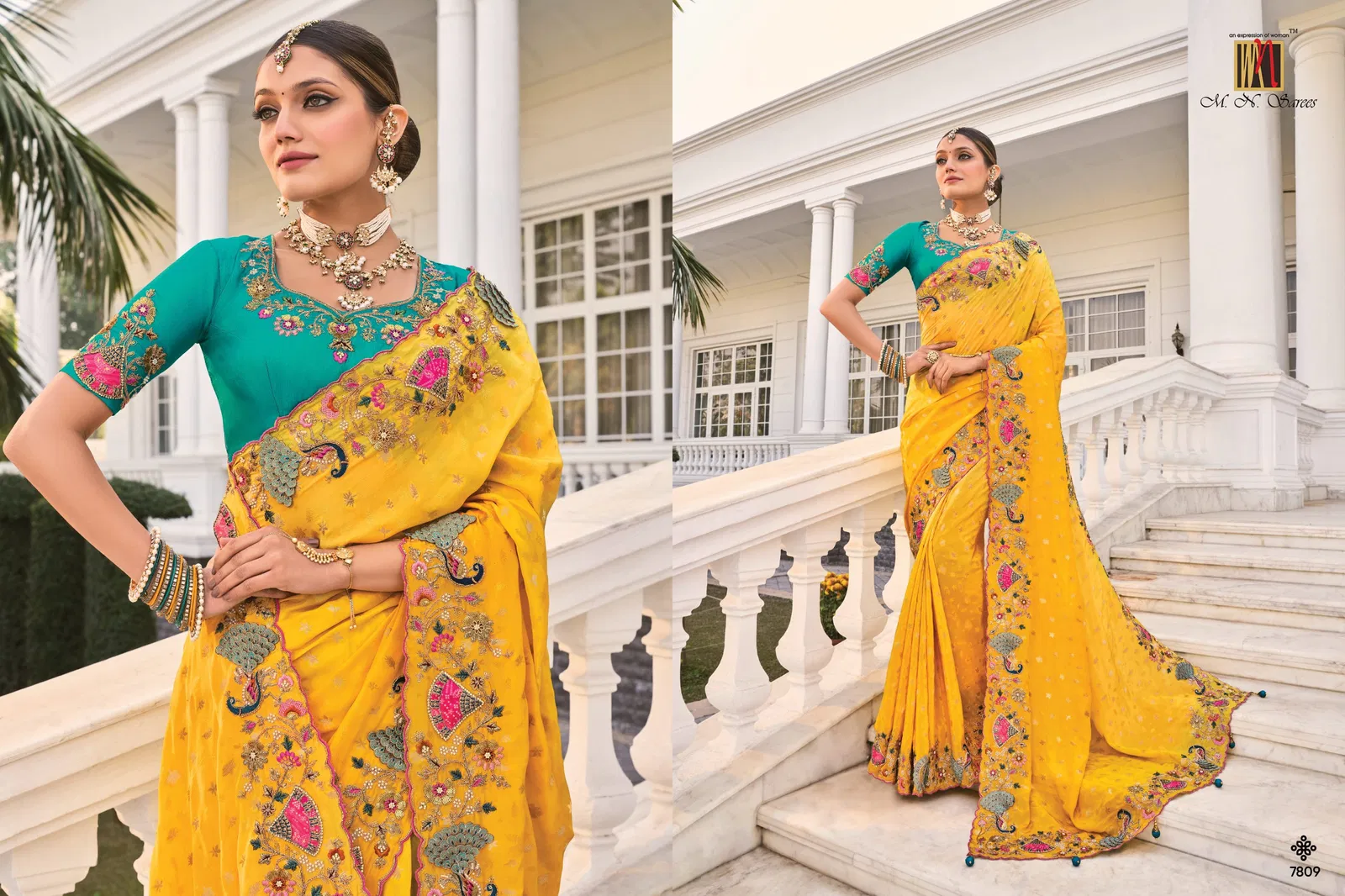 Shahi Poshak Vol 3 By M.N Wedding Wear Wholesale Saree Suppliers In Mumbai