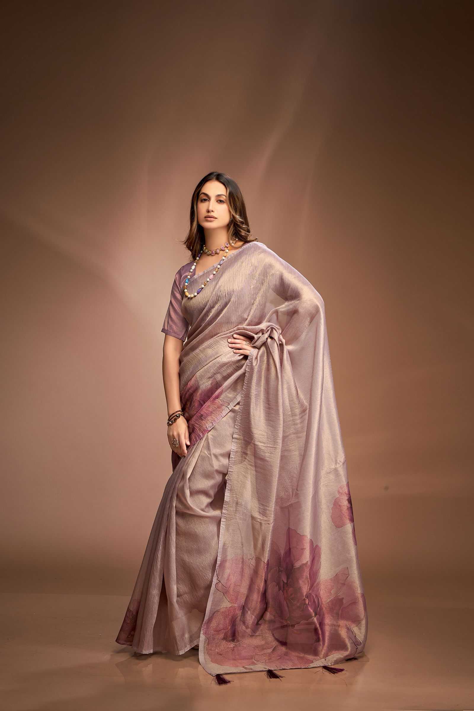 Royal Queen By Kala Jamun Crush Tissue Saree Wholesale Online