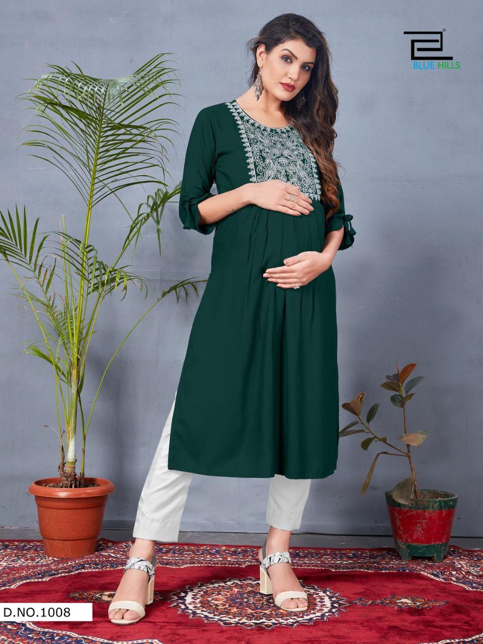 Blue Hills Good News 10 Designer Rayon Long Fancy Kurtis Collection
