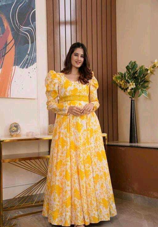 Gopi Gown By Bhargavi Party Wear Georgette Gown Catalog