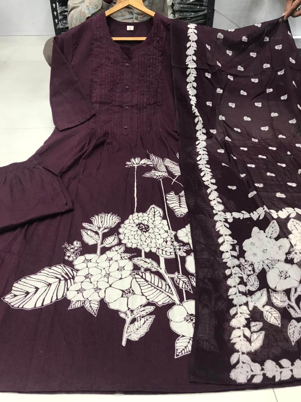 Vt Designer Pure Cotton Kurti With Bottom Dupatta Wholesale Price In Surat