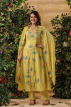 Naisha K 153 Mul Chanderi Kurti Bottom With Dupatta Online Wholesale