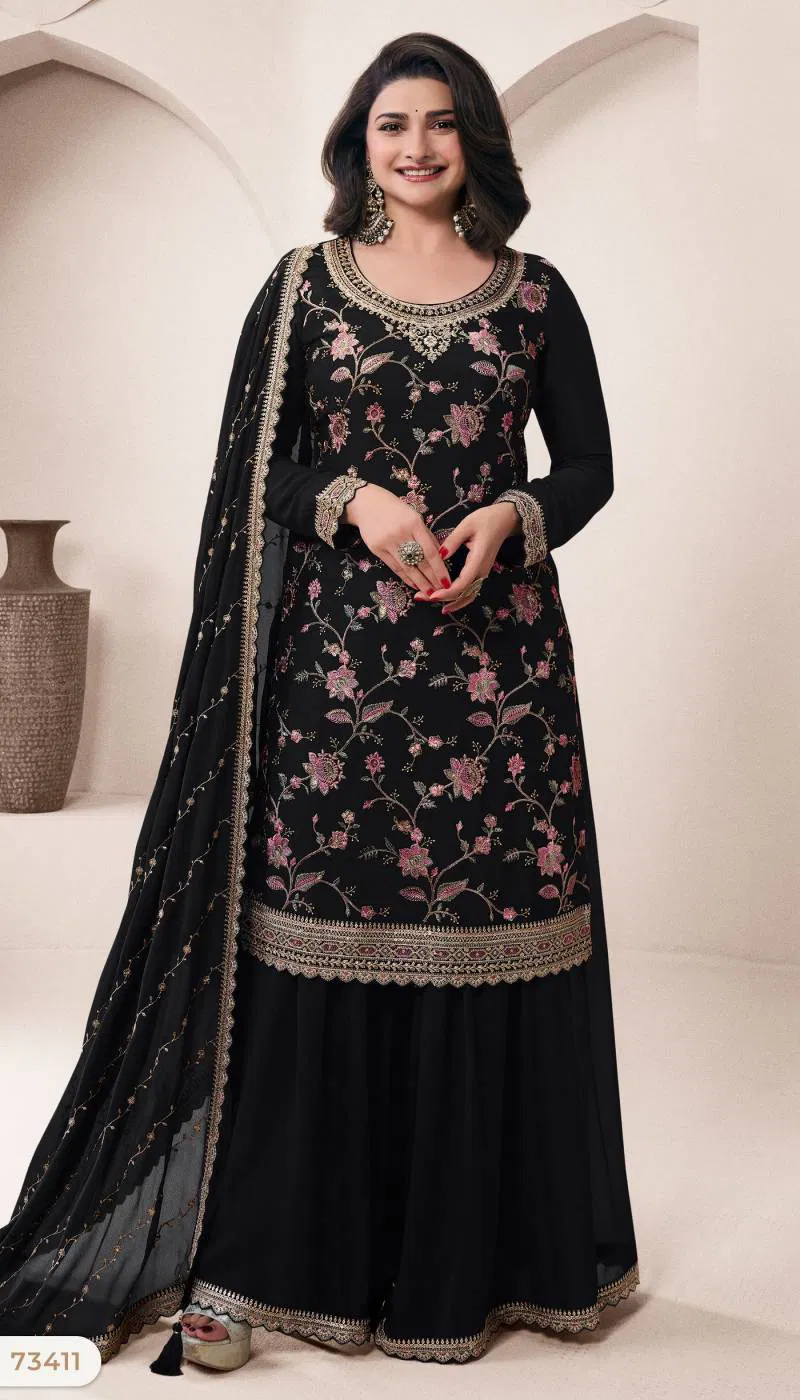 Lekha 73411 To 73414 Chinon Salwar Kameez Wholesale Market In Surat With Price