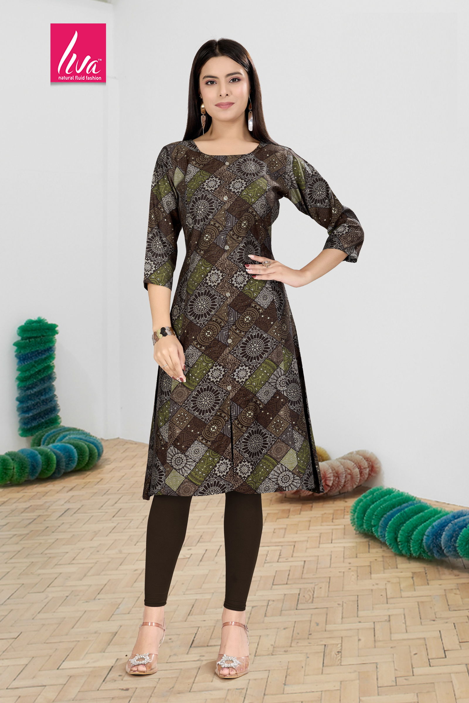 Princess Stylish Chanderi Foil Printed Kurti Wholesale Price In Surat