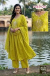 New Taaj By Princess Mal Chanderi Bulk Kurti With Bottom Dupatta Orders In India