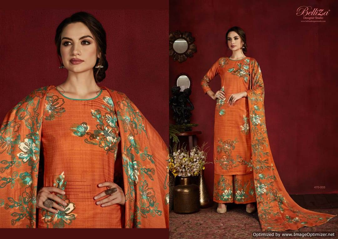 Belliza Nazakat Latest Daily Wear Printed Pure Pashmina Dress Material Collection 