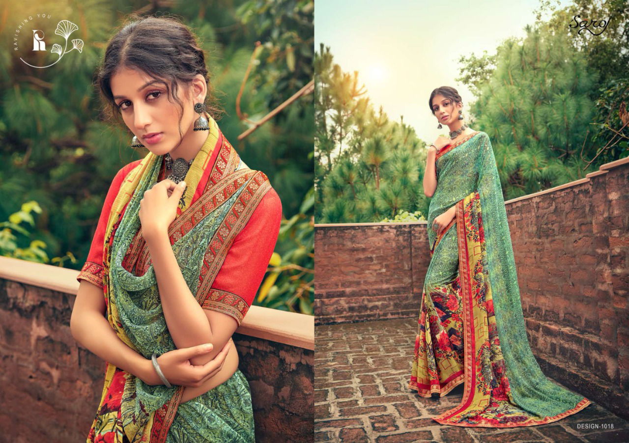 Saroj Victoria 2 Georgette Casual Wear Printed Designer Saree Collection
