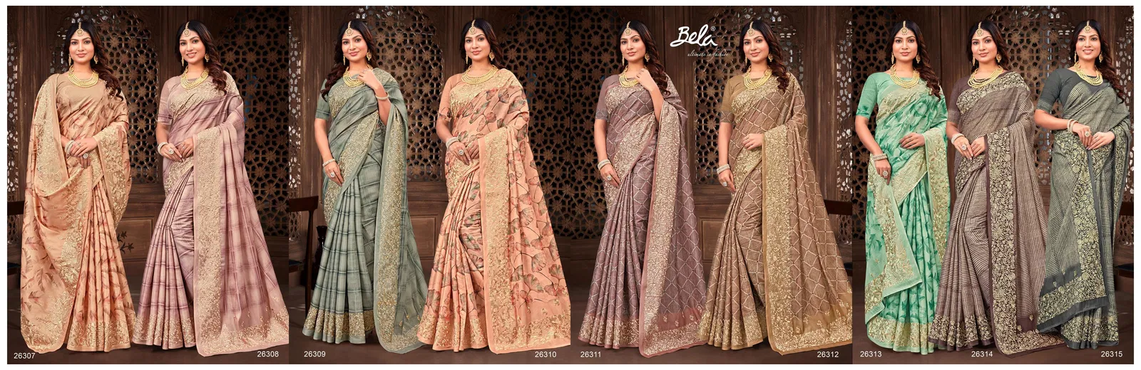 Queen By Bela Fashion Embroidery Work Saree Suppliers In India