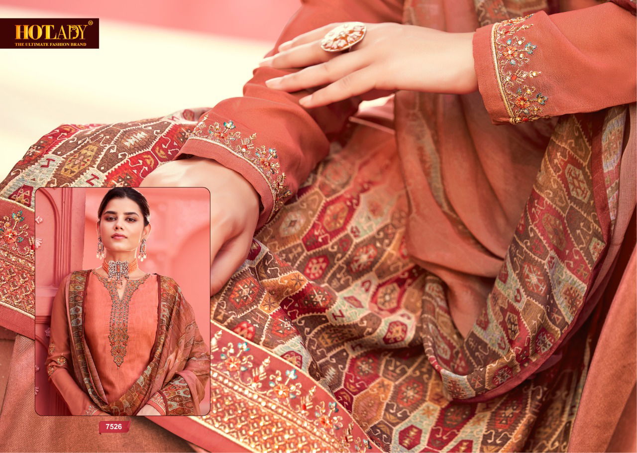 Hotlady Kasturi 7521 Series Fancy Festive Wear Digital Printed Salwar Kameez Collection