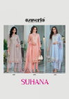 Suhana By Zaveri Organza Emboidery Kurti With Bottom Dupatta Wholesale Online
