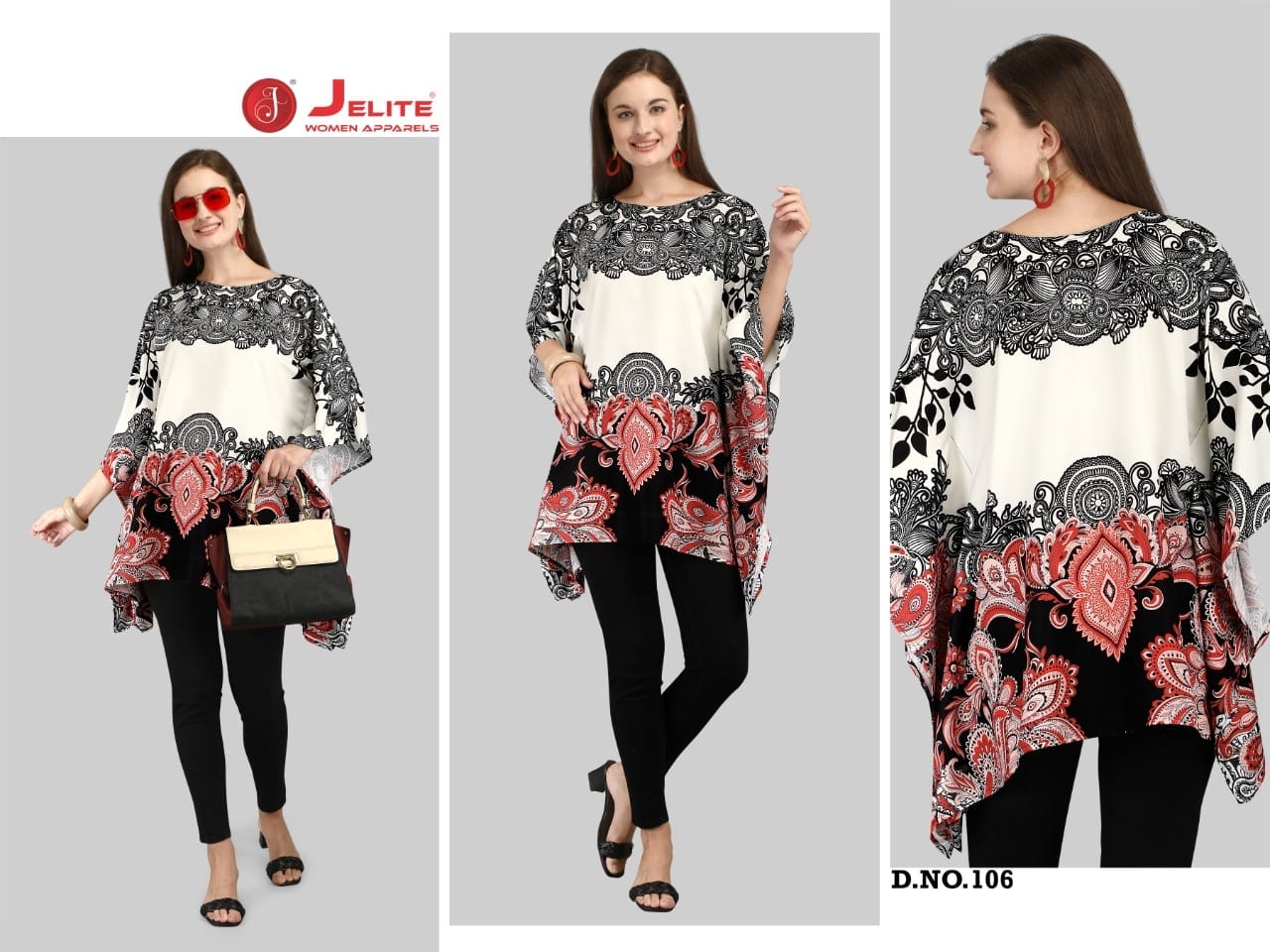 Jelite Tunic Kaftan Polyester Regular Wear Stylish Collection
