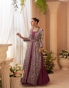 Kasmira By Sayuri Chinon Silk Wholesale Gown Jacket With Belt In India
