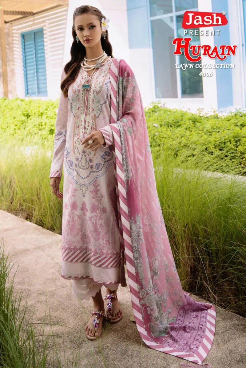 Hurain Vol 4 By Jash Printed Lawn Cotton Dress Material Suppliers In India