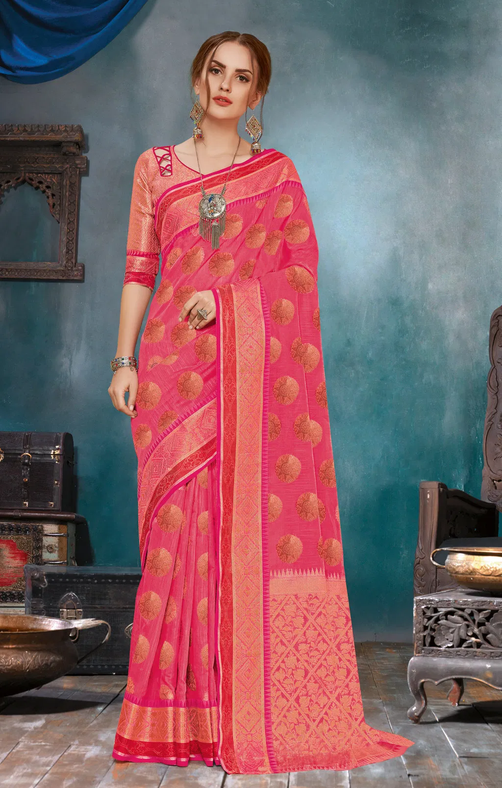 Sangam Malbari Handloom Soft Linen Silk Latest Designer Wedding Wear Saree Collection