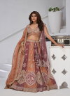 Rust Colour Georgette Tissue Zari Work Lehenga With Blouse And Dupatta Exporters In India Kf 2170