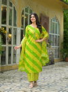 Naisha K 141 Cotton Lehariya Kurti Bottom With Dupatta Wholesale Suppliers In Mumbai