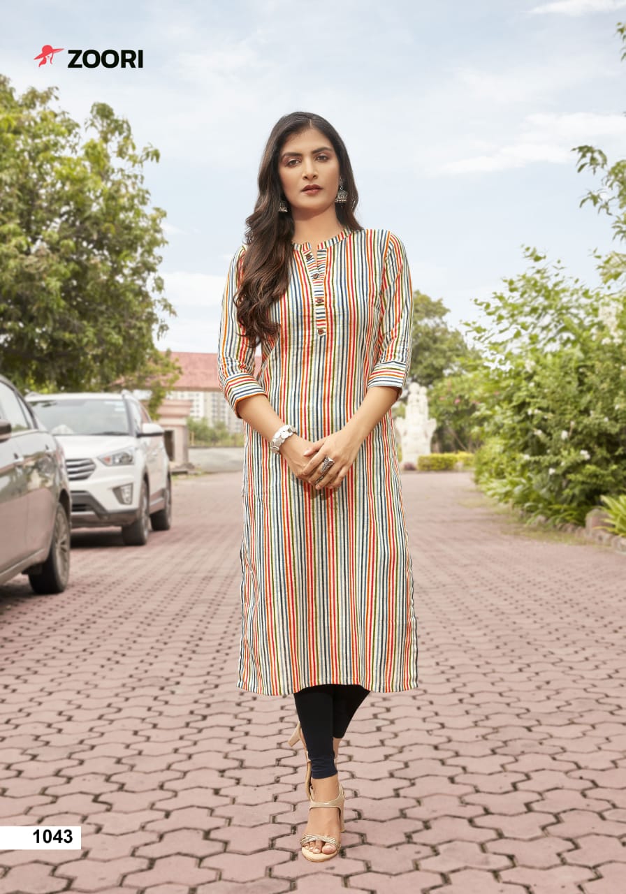 Zoori Akshara 5 Latest fancy Regular Wear Rayon Printed Kurtis Collection