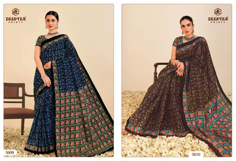 Mother India Vol 56 By Deeptex Printed Cotton Daily Wear Saree Wholesale Online