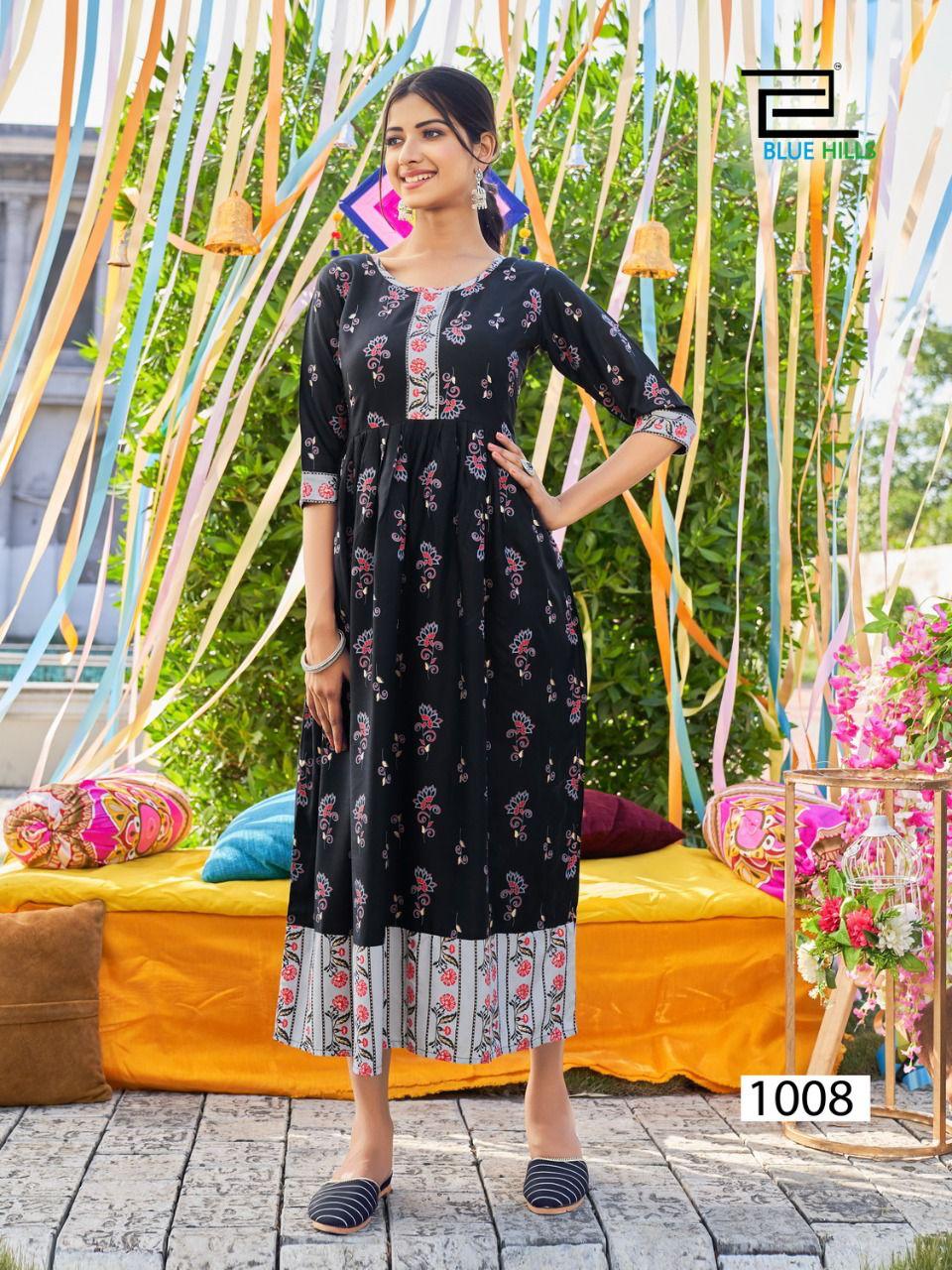 Blue Hills Khwaab 3 Fancy Party Wear Rayon Long Anarkali Kurti Collection