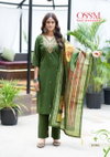 Saanchi By Ossm Viscos Roman Silk Surat Kurti With Bottom Dupatta Wholesale Market