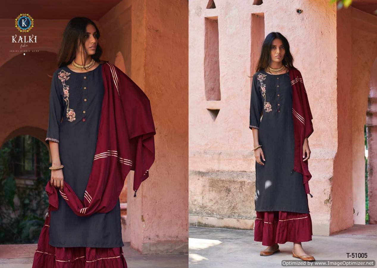 Kalki Mirrow Plus Latest Designer Festive Wear Pure Muslin Fancy Look Readymade Suit Collection With Gotapatti Work 