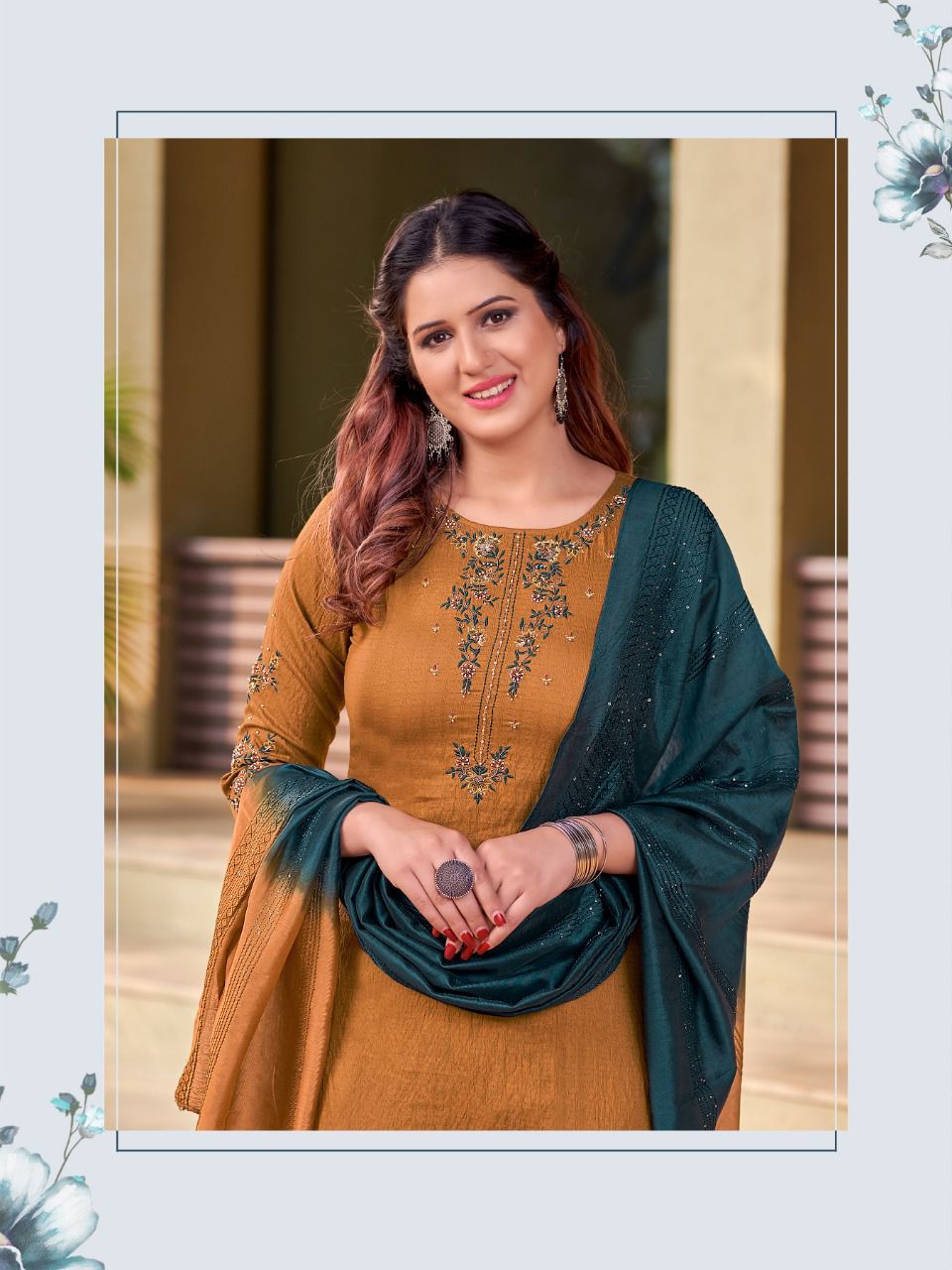 Ladies Flavour Copper Stone 7 Fancy Festive Wear Designer Latest 
Ready Made Collection