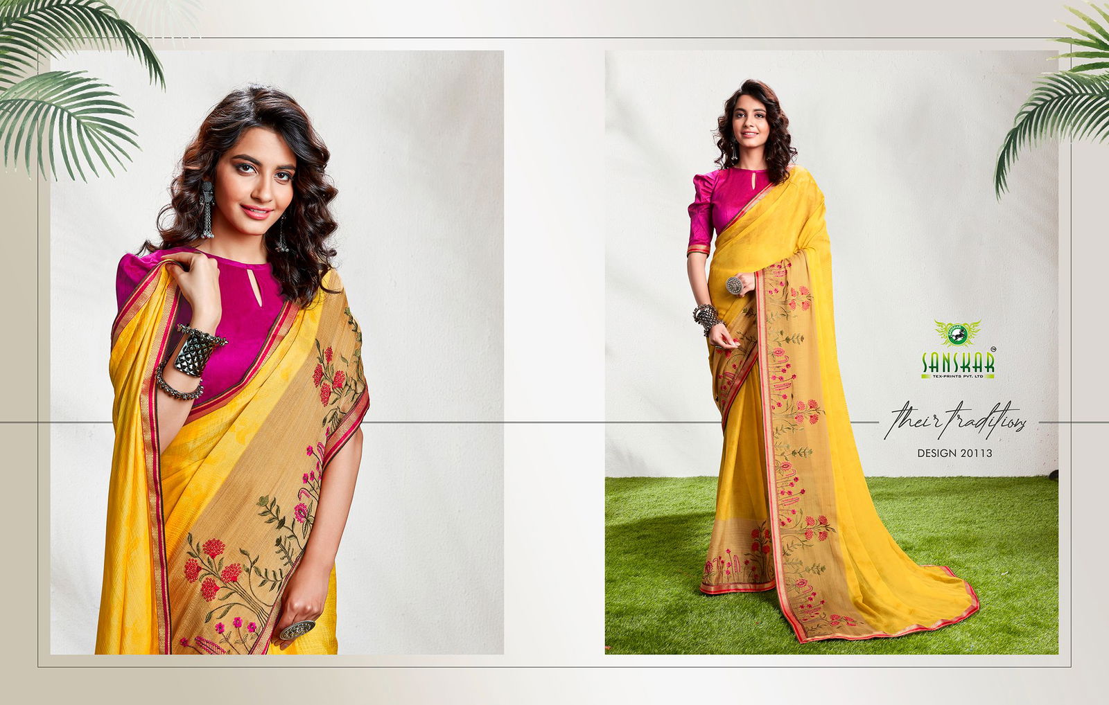 Sanskar Nyna 8 Latest Fancy Designer Regular casual wear Fancy Chiffon Printed Saree Collection
