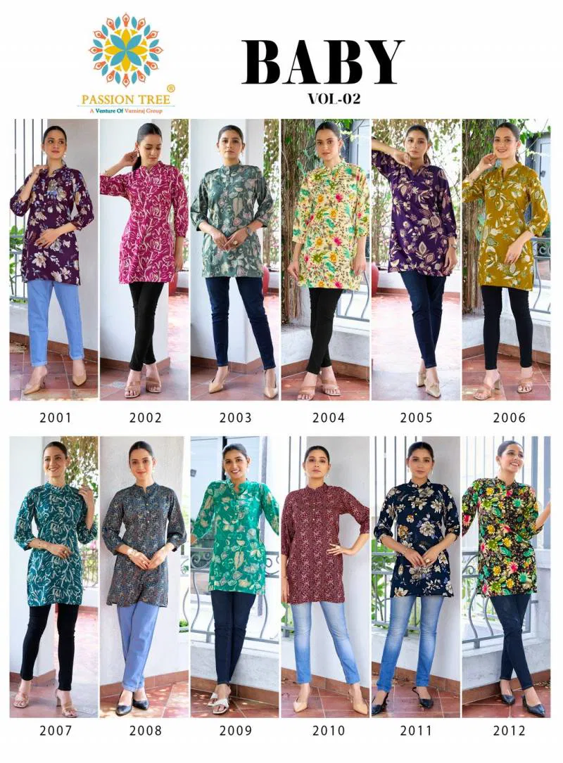 Baby Vol 2 By Passion Tree Rayon Short Tops Wholesale In India