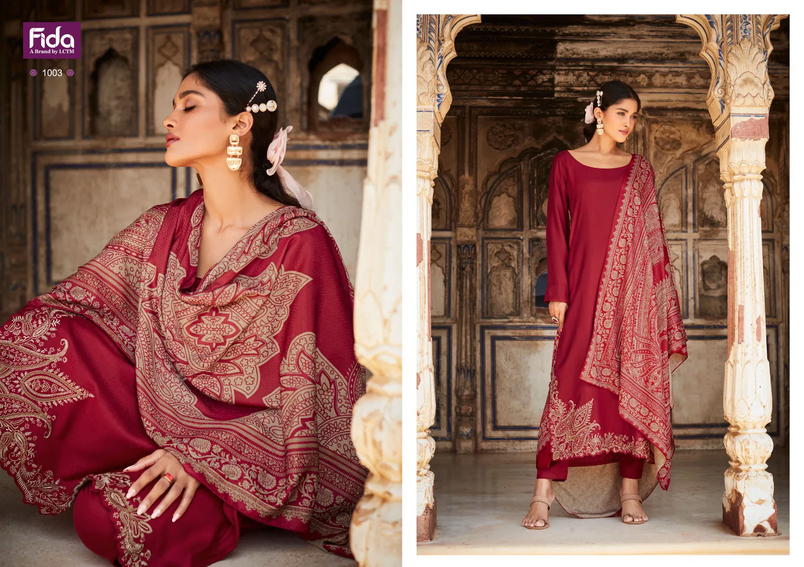 Fida Raah 1 Heavy Viscose Embroidery Dress Material
