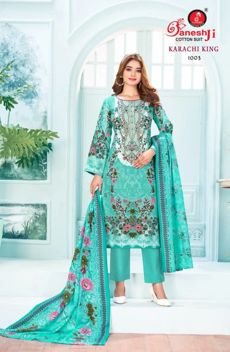 Karachi King Vol 01 By Ganeshji Cotton Printed Dress Material Whlesale Price In Surat